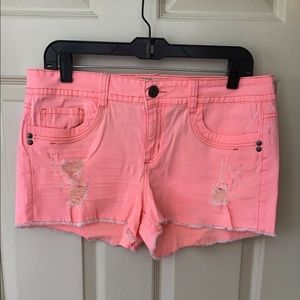 Acid wash Jean shorts